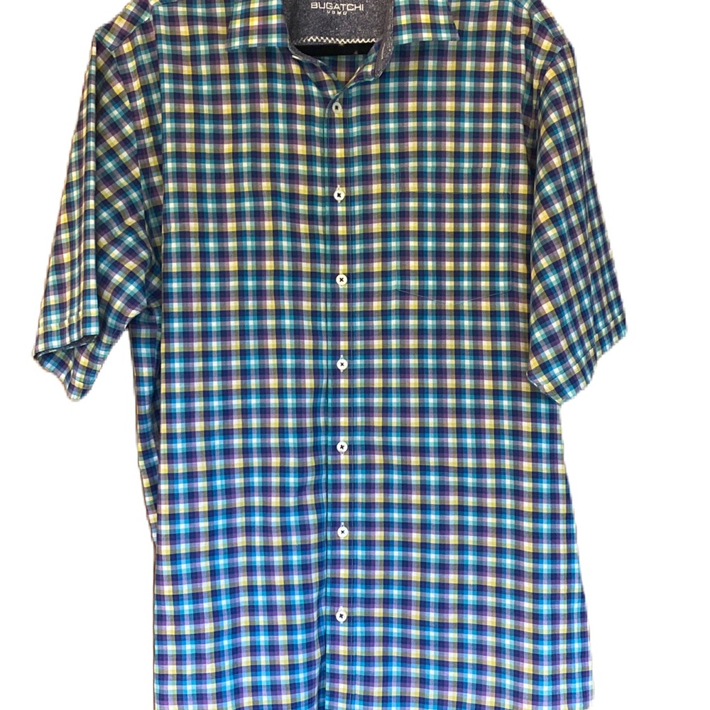 Bugatchi Short Sleeve Button Up Size Xl - image 1